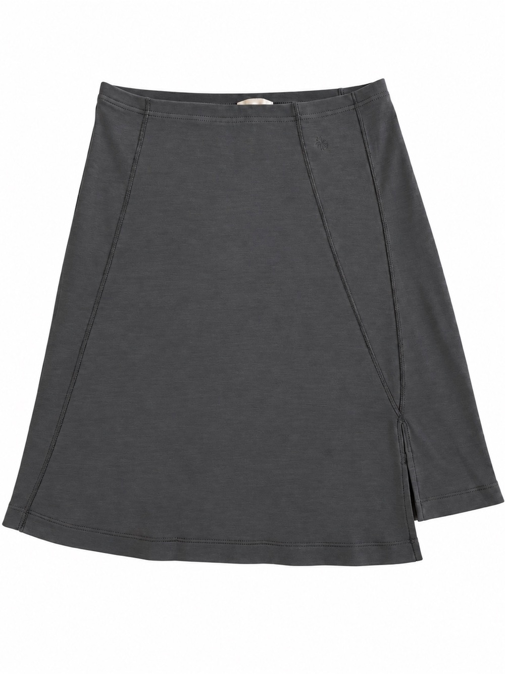 Smartwool Charcoal Gray Merino Wool Pull On Asymmetrical Slit Skirt M